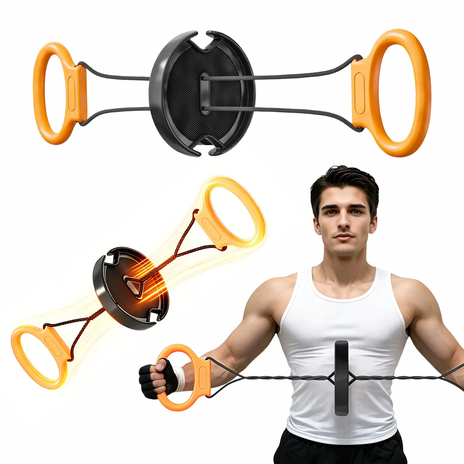 Fitness Resistance Band, Arm|Back Training Elastic Ropes Workout Chest Arm and Shoulder Stretch Bands Exercise Equipment for Physical Therapy,Yoga,Pilates, Stretching