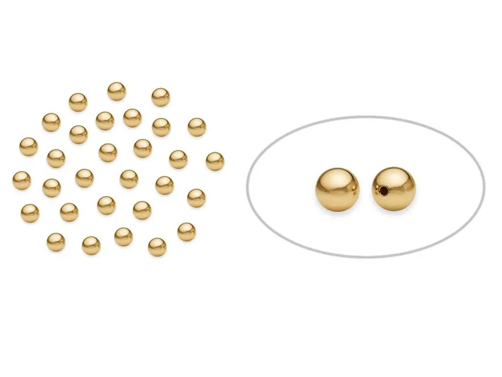 14K Gold Filled Round Beads Seamless 2.5 mm- 100 Pcs (GF52010250)