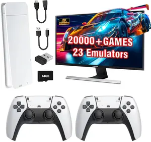 Wireless Retro Gaming Control Stick 4K, Retro Gaming Control Stick with 20+ Built-in Emulators, 20,000+ Games, 4k Hdmi Output and 2.4GHz Wireless Controller, Plug & Play TV Video Games, Christmas, Holiday Gift (64G)