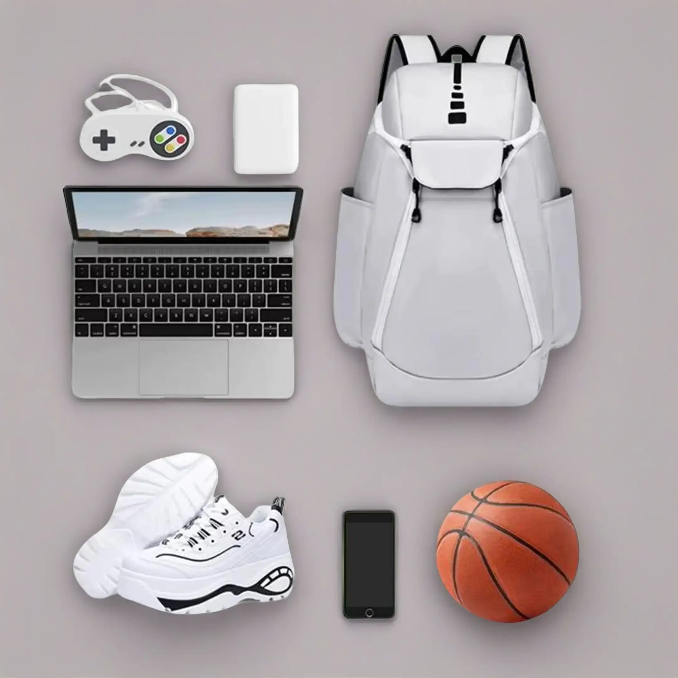 28L Large Oxford Cloth Ball Set Backpack - Independent Compartments, Travel-Ready Functional Bag for College Sports Training