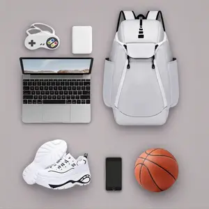 Large Oxford Cloth Sportsball Backpack - Independent Compartments, Travel-Ready Functional Bag for College Sports Training, Mother’s Day Gift Option outdoorfun