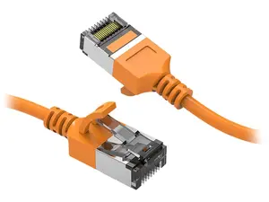 Nippon Labs 60CAT8-1-30OR Cat8 Ethernet Cable 1 feet Cat.8 U/FTP Slim Ethernet Network Cable Orange 30AWG – Latest 40Gbps 2000Mhz RJ45 Patch Cord