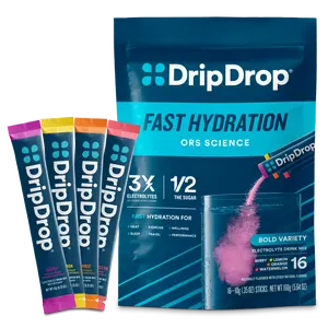DripDrop Bold Variety Pack Electrolyte Powder, 8 oz sticks, 16 count