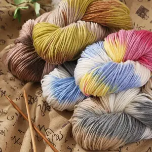 Hand-Dyed Rainbow Alpaca Yarn, 245 Skeins, Cozy Knitting Material for Men & Women, Ideal for Sweaters, Scarves, Hats, Gloves, Knitting Supplies
