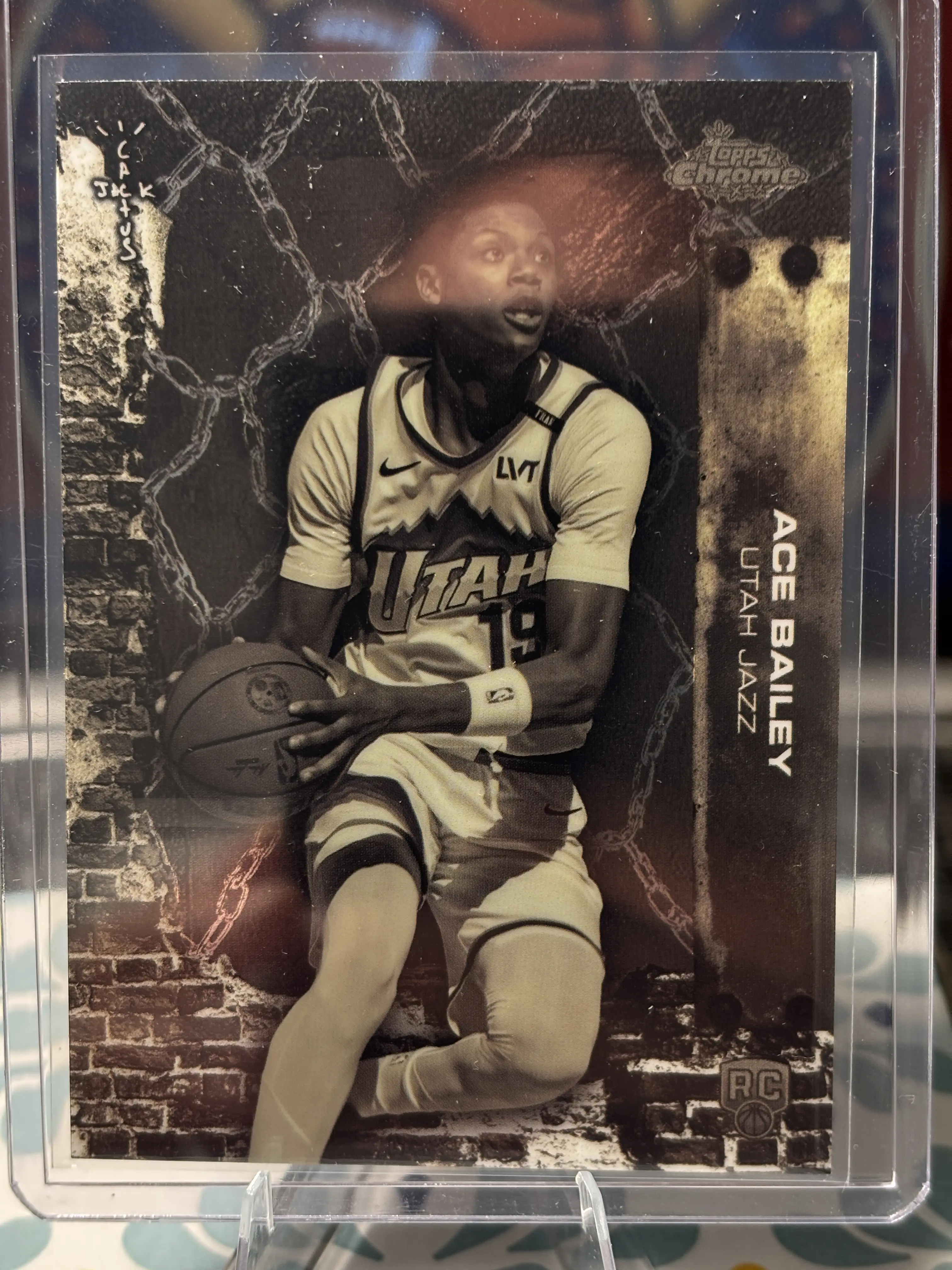 Ace Bailey, Cactus Jack Rookie Card RC, 2025-26 Topps Chrome Cactus Jack, Officially Licensed NBA Trading Cards, Utah Jazz