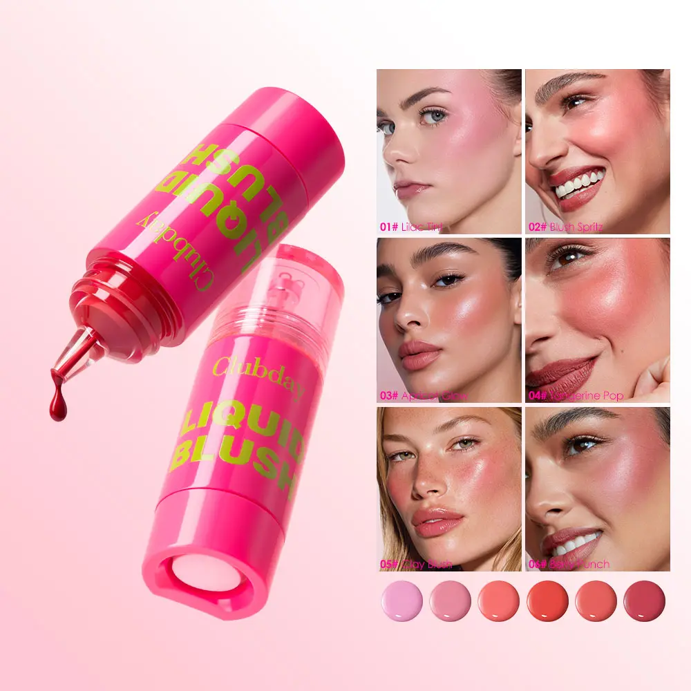 Women's Pigment-Rich Shimmer Liquid Blush with Dropper - Long-Lasting, Hydrating Makeup Face Tint for Any Skin Type, Delivers Radiant Natural Glow, Moisturizer, All Skin Types, Cosmetic, Moisturizing, Brightening, 0.25 Fl Oz, Convenient Dropper, Cheek Tin