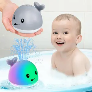 Whale Bath Toy Sprinkler, Light Up Bath Toys for Kids Ages 1-3 Babies 6-12-18 Months, 1 2 3 Year Old Boys Girls Valentines Toddler Birthday Gifts, Bathtub Pool Water Table Toys