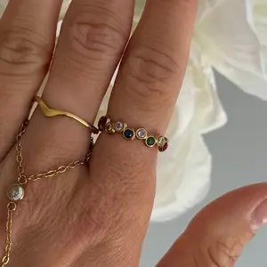 EVRY JEWELS Gold or Silver Plated Women's Hypoallergenic Liliana Ring