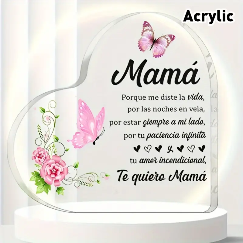 1 piece, acrylic home decoration gift for mom, suitable for women/men/friends/family/colleagues/Valentine's Day gift, birthday gift for mom, Home Decor Gifts, Acrylic Decorative Plaque