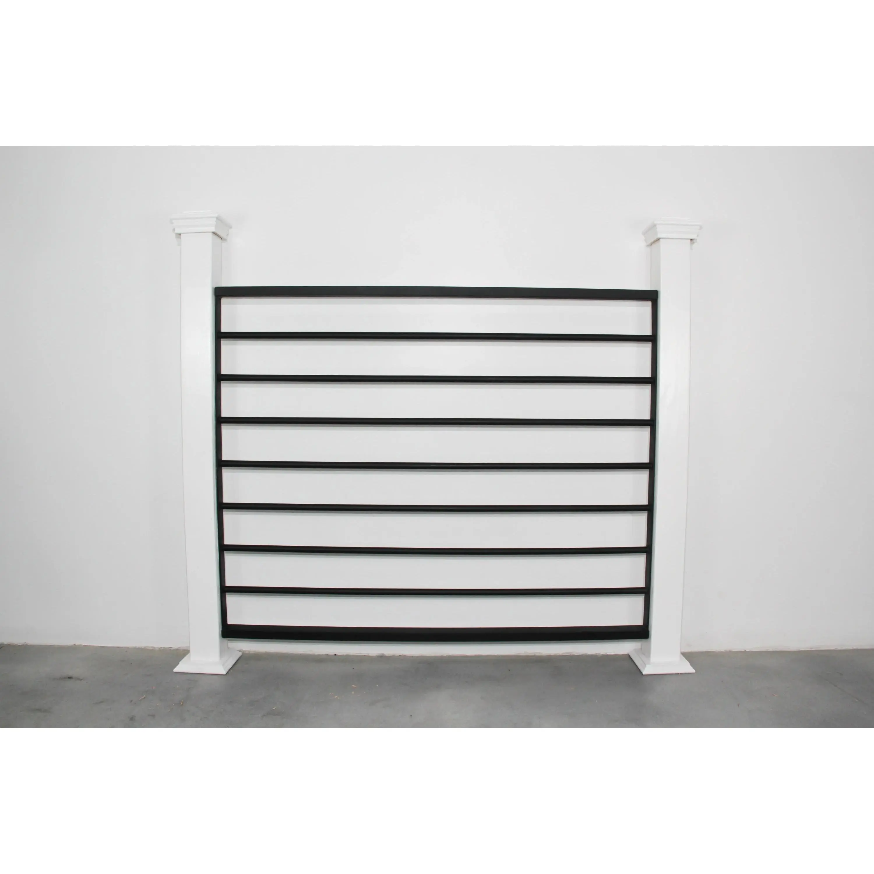 Horizontal Railing with 2"x1" Top Rail & Round Balusters