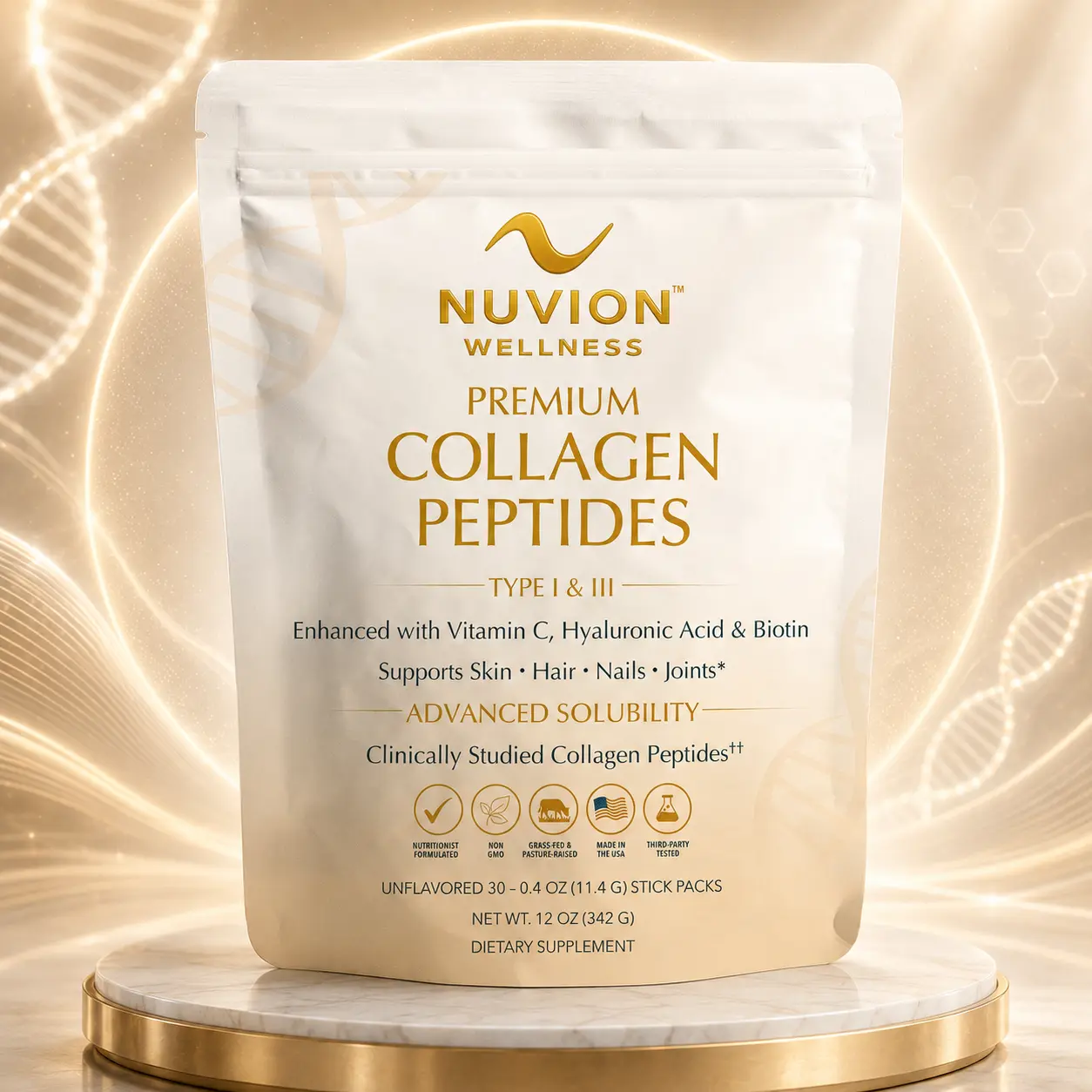 Premium Unflavored Collagen Peptides Powder