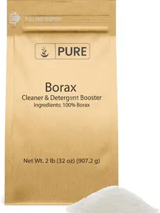 PURE ORIGINAL INGREDIENTS Borax Powder (2 lb) Sodium Borate, Multipurpose Cleaning Agent, Ideal Slime Ingredient