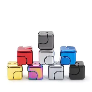 1 EDC Finger Top Spinner - Zinco Alloy Colorful Rotating Cube - Creative Stress Relief Gift Finger Top Spinner Stress Relief Fidget