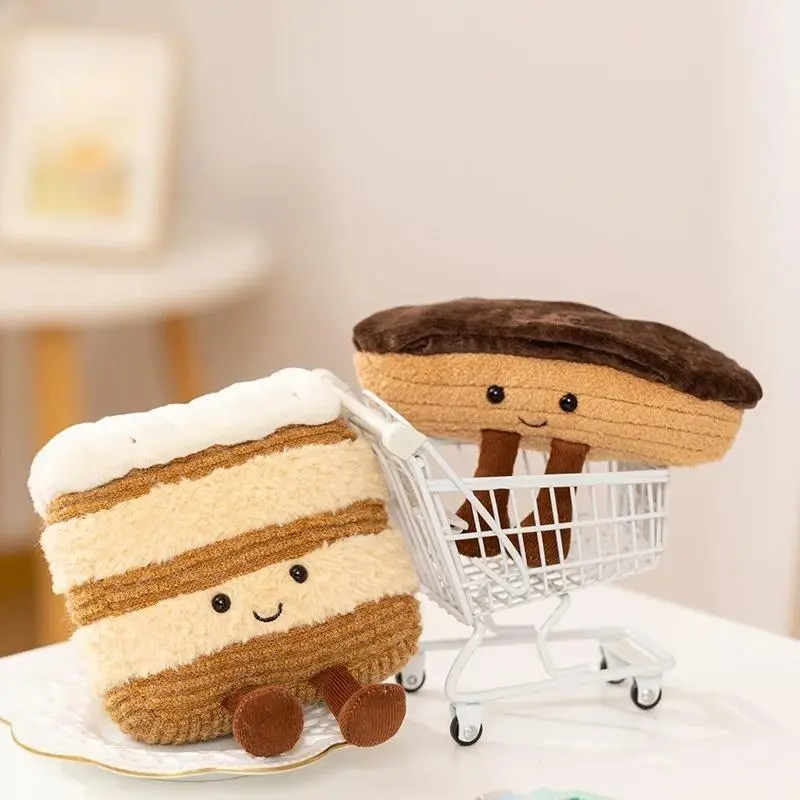 Bakery Plush Cake/Toast/Puff/Napoleon Stuffed Toys Ultra-Soft Kawaii Bread Pastry Gift for Foodies Kids Birthday Children's Day