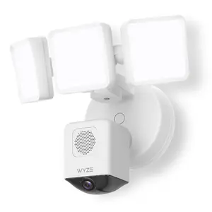 Wyze Cam Floodlight Pro — Hard-Wired 2K HD Outdoor Smart Security Camera, Adjustable 3000 Lumen LEDs, Color Night Vision, 180º View, Motion Detection