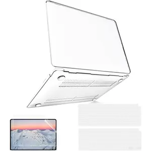 Compatible with MacBook Air 13 inch Case MacBook Air M1 Case 2021 2020 2019 2018 A2337 A2179 A1932 Touch ID, Plastic Laptop Hard Shell + 2 Keyboard Covers + Screen Protector,