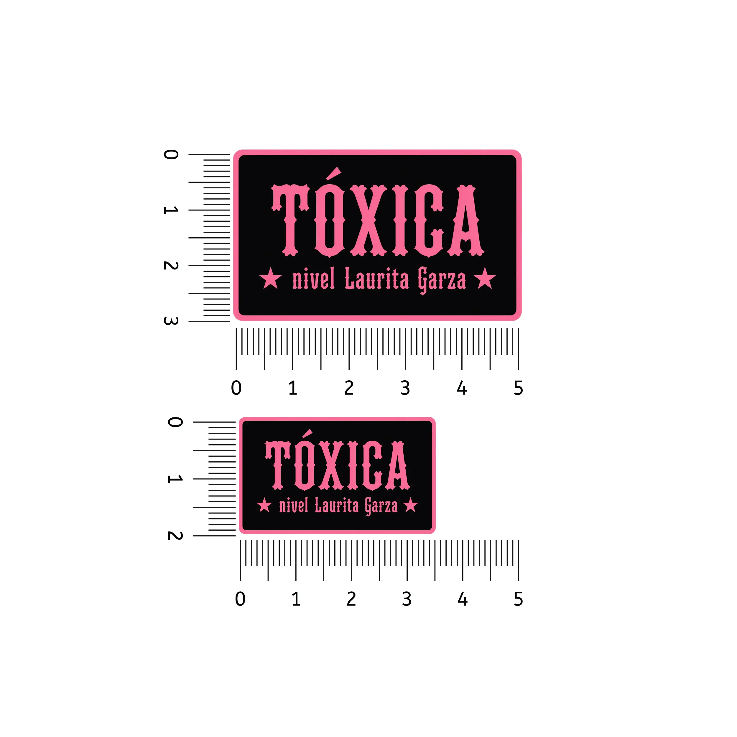 Pack de 2 Stickers UV “Tóxica Nivel Laurita Garza”