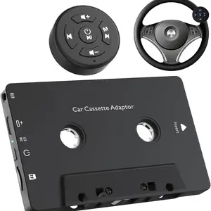 Car Audio Bluetooth 5.1 Cassette Receiver, Cassette Bluetooth Adapter for Car Tape Player, Wireless Cassette Aux Adapter with Hands-Free Calling, Compatibility with Smartphones, Tablets, MP3, TF Card