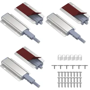 6 Pack Heavy Duty Magnetic Push to Open Door Latch, Touch Latch Hardware for Cabinet Drawer Wardrobe and Kitchen Door
