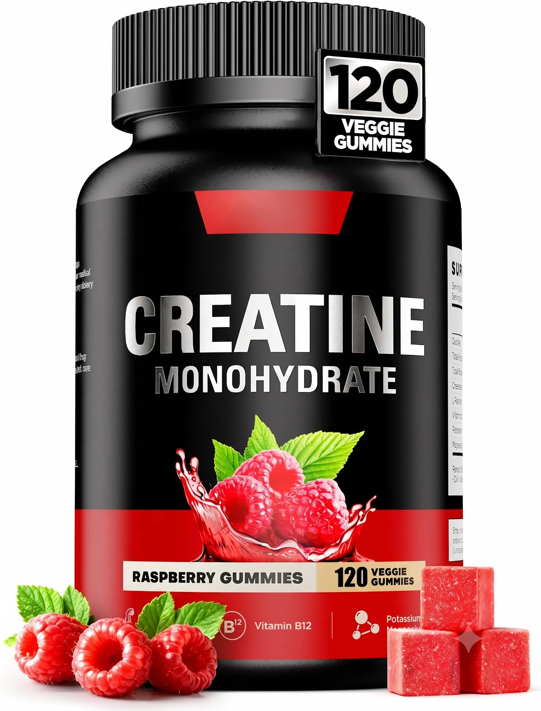 Instant Boost Creatine Monohydrate Gummies, Complex Formula with Real 5000mg Creatine, L-Taurine, B12, Mg & K, Pre-Workout Creatine for Women & Men to Support Energy, Muscle, Recovery, 0 Sugar, Vegan