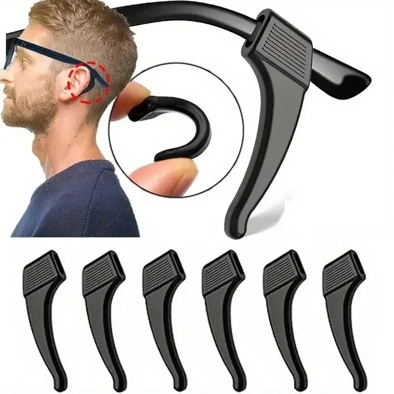 3 Pairs Silicone Anti Slip Glasses Ear Hooks Comfortable Allergy Free Secure Fit for Active Casual Sportswear Glasses Grips