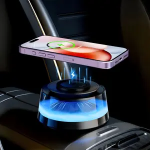 Car Aromatherapy Charger, Car Diffuser, Wireless Charging and Ambient Light, Fuji Mountain Design, Ideal for Drivers, Office Workers, Gift Giving