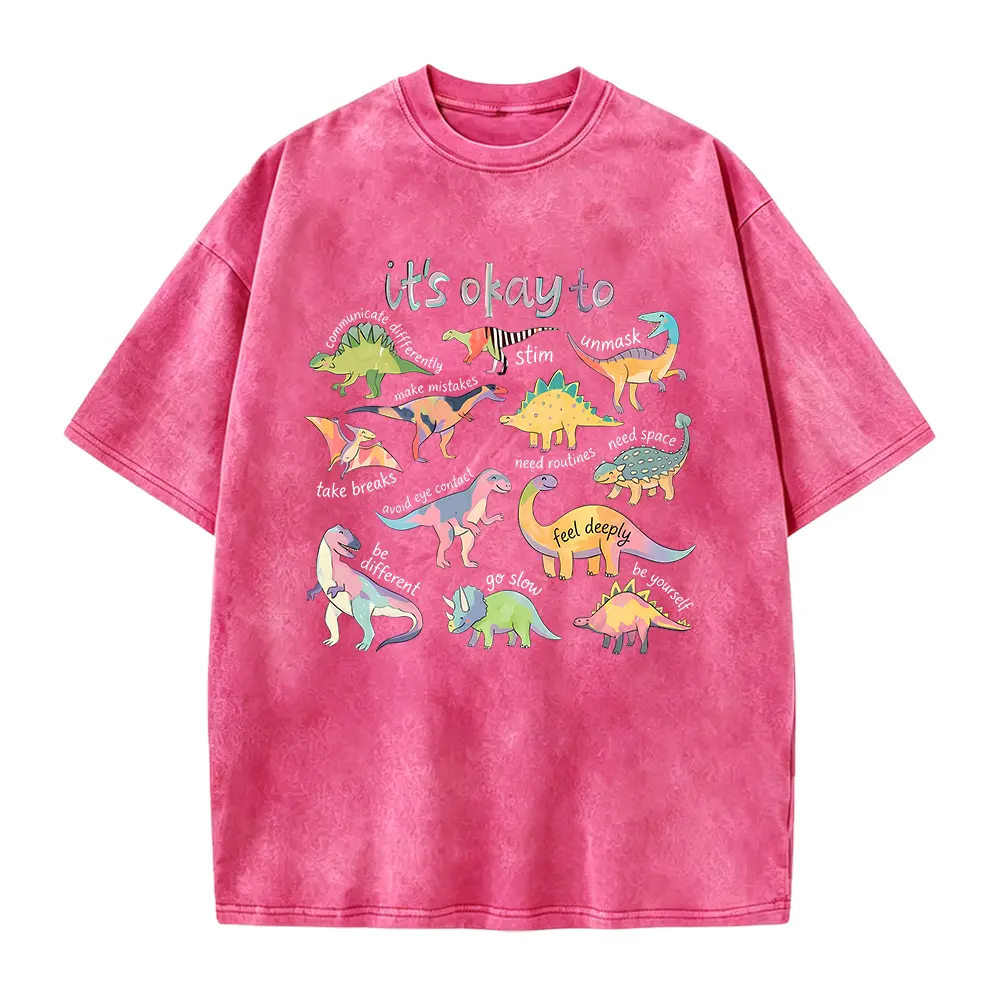 It’s Ok To Be Different Autism Dinosaur Shirt, Autism Awareness Shirt, Neurodiversity Gift, Autism Mom Tee, SPED Teacher Tee