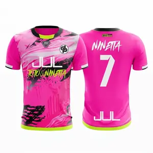 Modern Abstract Pink and Lime Green Soccer Jersey | Urban Street Style Graphic Tee for Men and Women | Premium Lightweight Breathable Sportswear Shirt