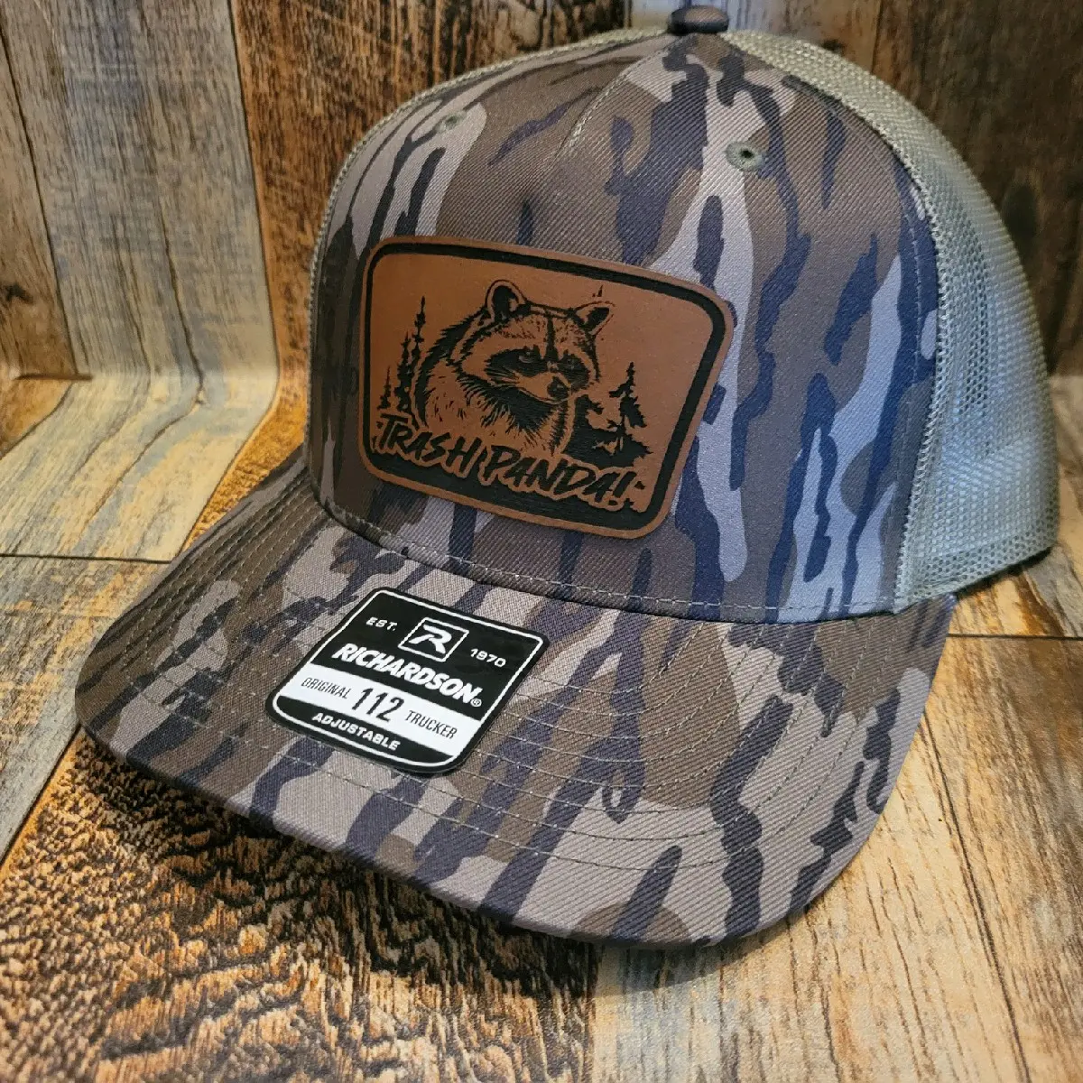 Raccoon Print Trash Panda Coonhunter Adjustable Lightweight Baseball Cap for Hunting, Baseball Caps, Front Patch