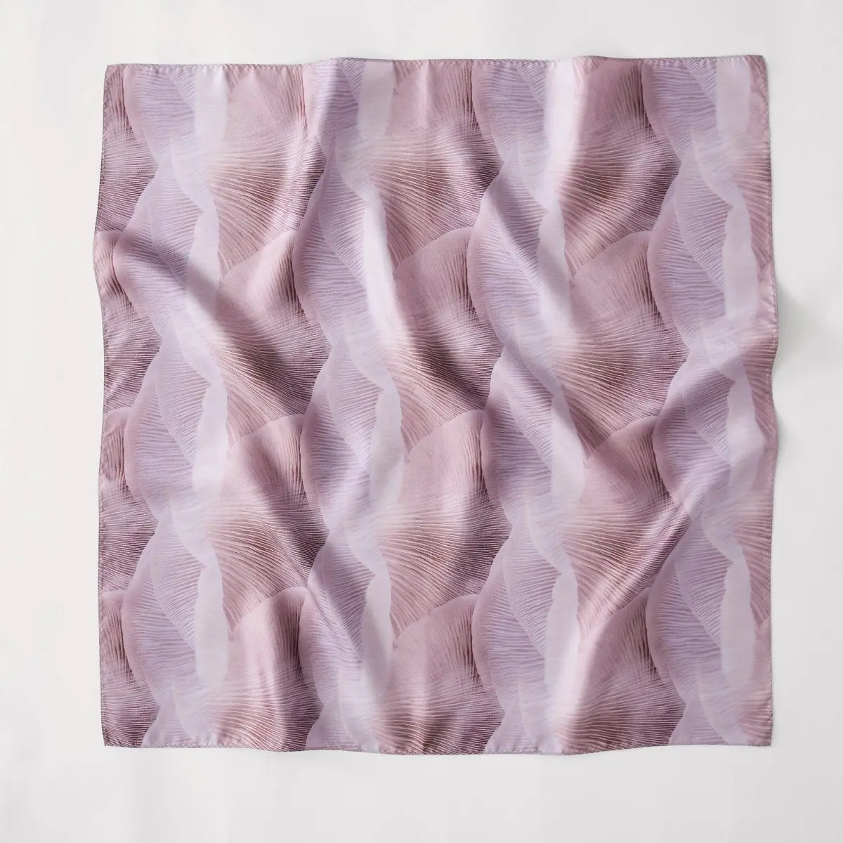 Lush Decor x Chuks Collins Mycelium Dream Silk Scarf - Rose Pink & Orchid Purple 100% Silk 26"x26" Summer Fashion Accessory