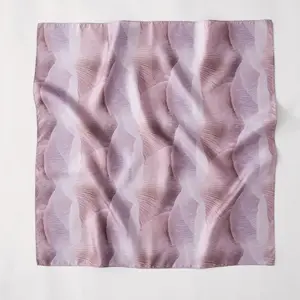 Lush Decor x Chuks Collins Mycelium Dream Silk Scarf - Rose Pink & Orchid Purple 100% Silk 26"x26" Summer Fashion Accessory