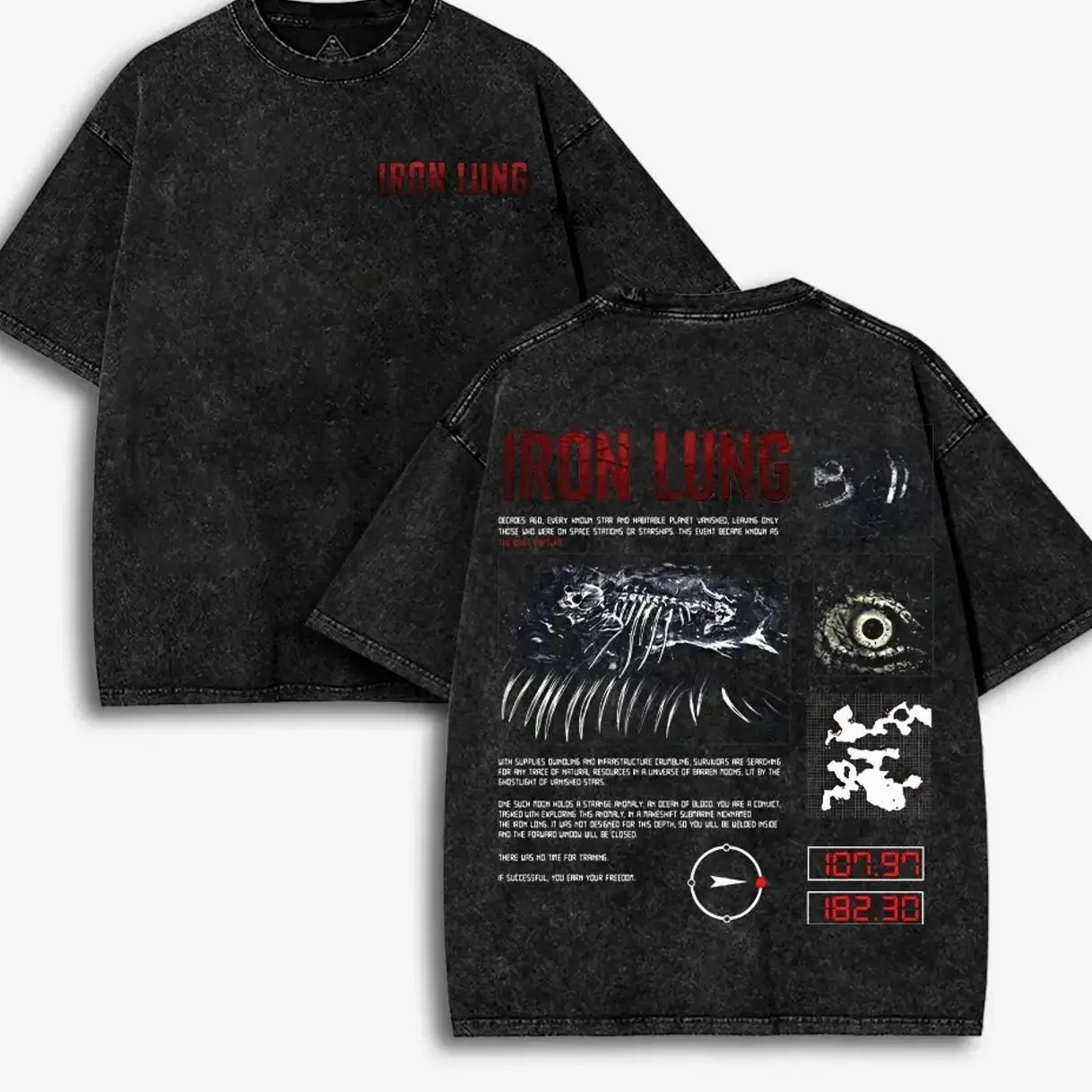 Iron Lung Movie Game Markiplier Washed Tee, psychological horror Movie Shirt, Unisex Streetwear, Vintage oversized T-shirts, Graphic Tee PTK
