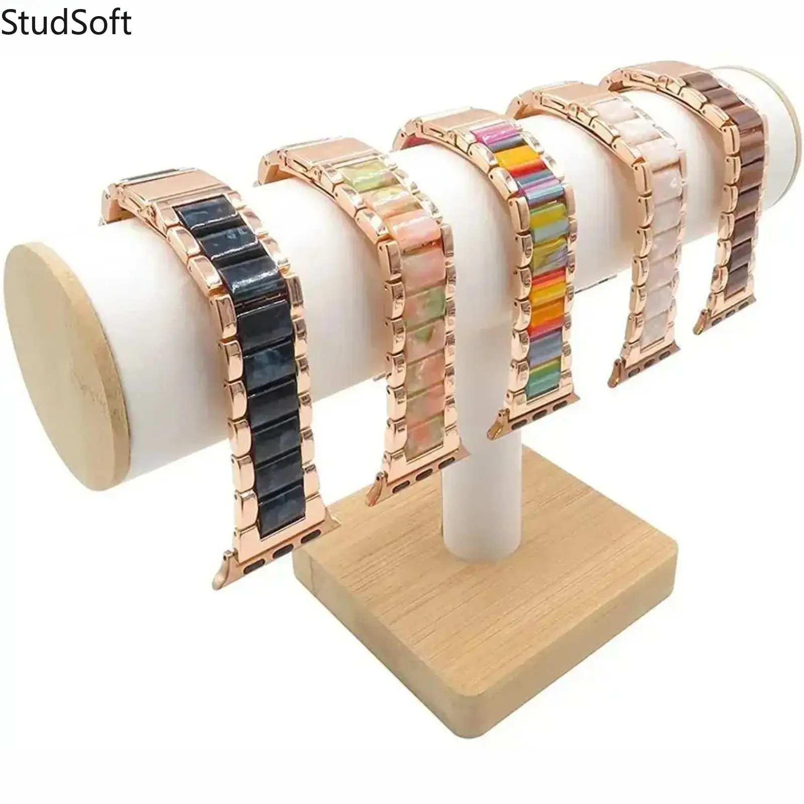 Adjustable Metal Resin Watch Band Tortoise Shell Bracelet Strap Compatible with Apple Watch Series 11 10 9 Ultra 2 SE 38mm 40mm 41mm 42mm 44mm 45mm 49mm