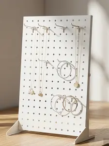 Metal Jewelry Display Storage Rack, New Style Hole Board Display Board, Necklace Earring Stud Organizer Stand outdoorfun