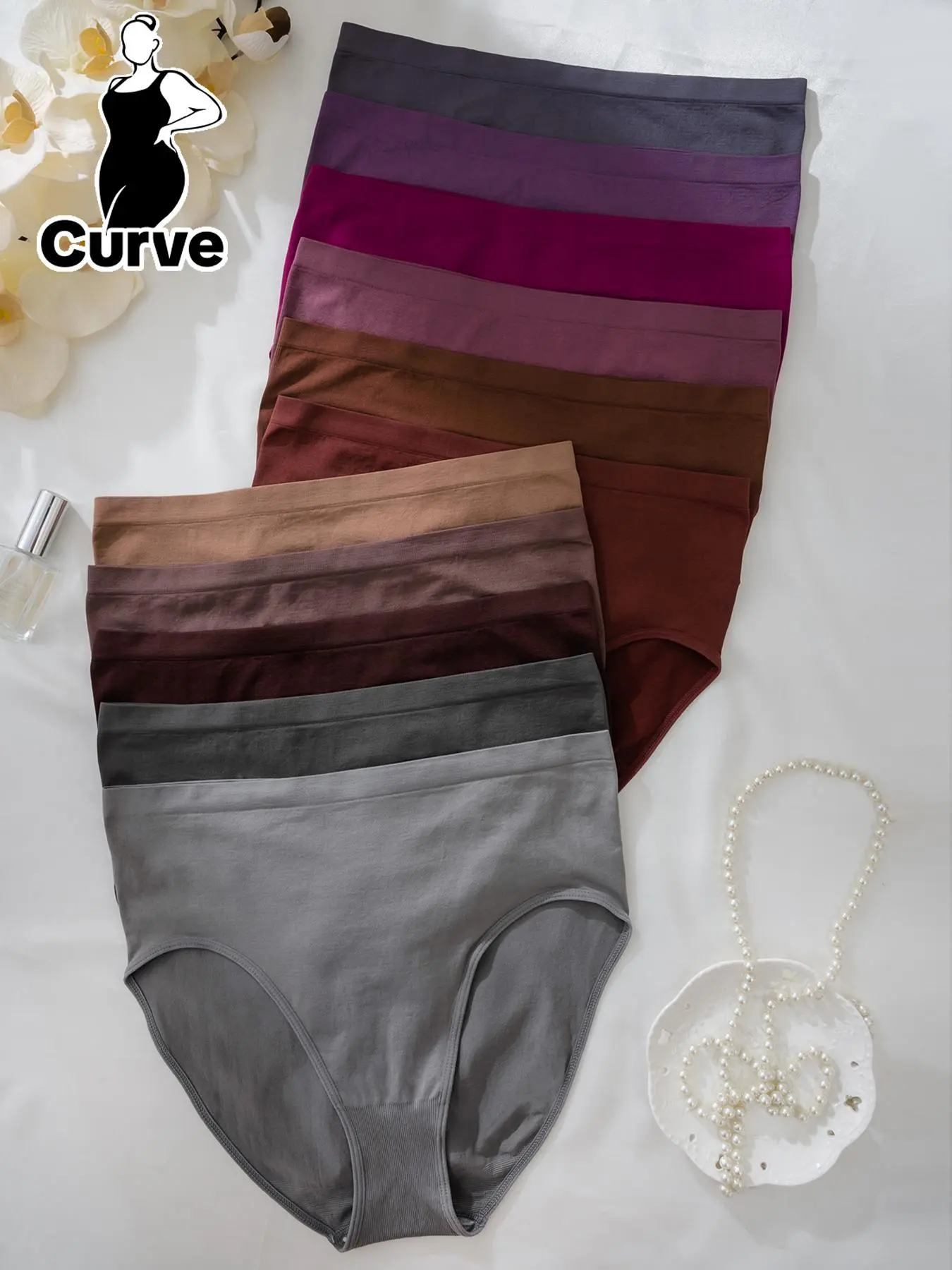 [Plus Size] Solid Color Basic Knicker, Soft Comfy Breathable Fabric Casual Fit Panty, Everyday Panties for Daily Wear, Women's Underwear for All Seasons, Womenswear