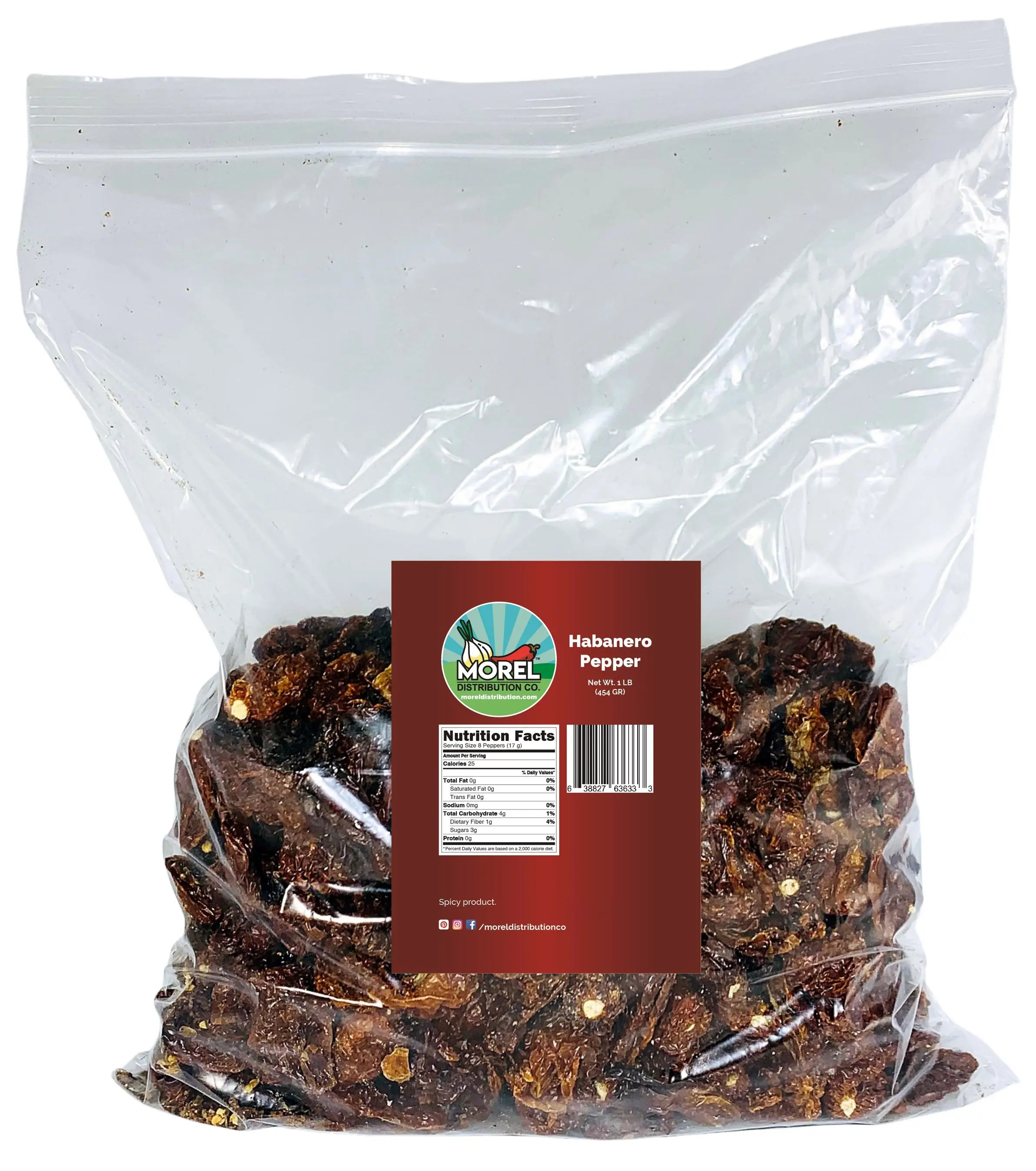 Dried Habanero Pepper (Chile Habanero) 1 lb