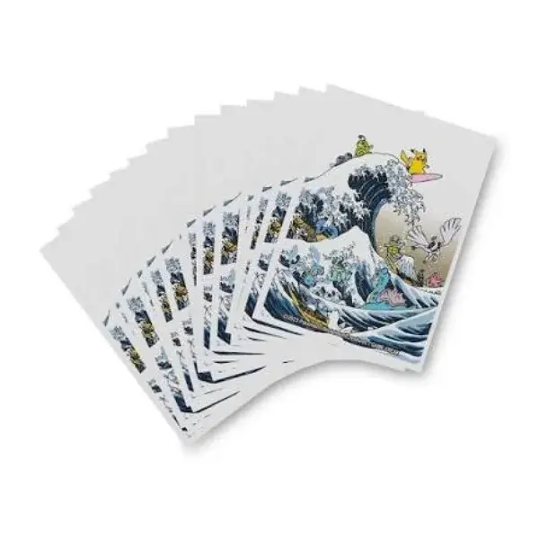 New Pokemon Center x Great Wave Standard-Size TCG Sleeves, Pikachu & Friends Design, 65-Pack Trading Card Protectors