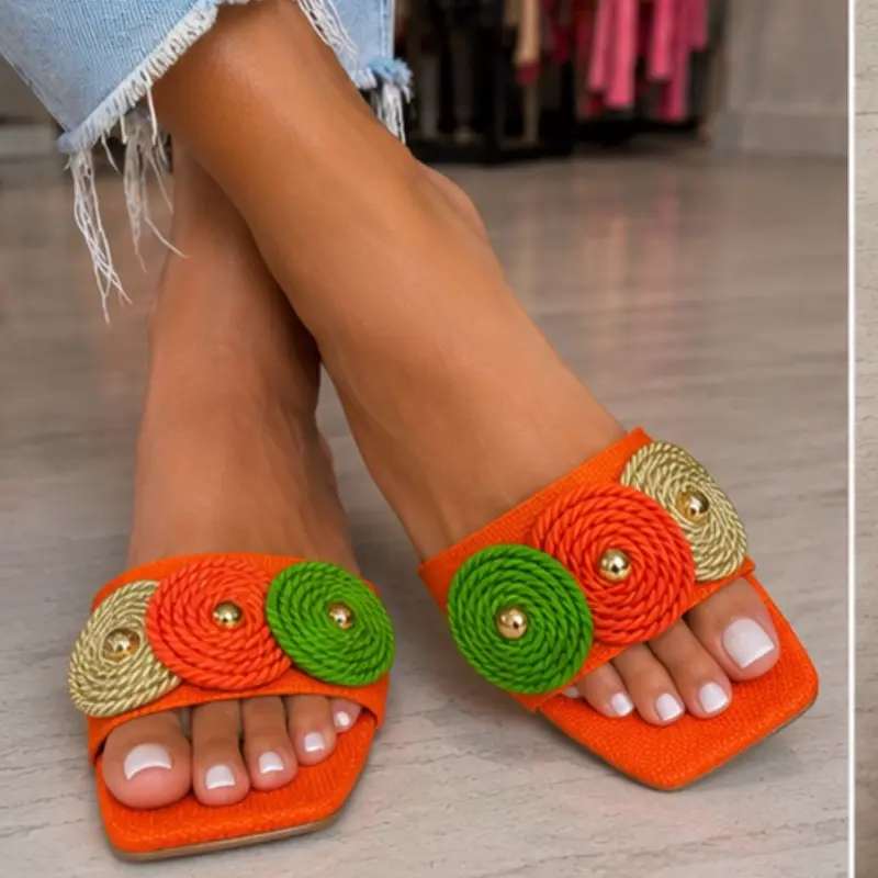 Women's Flat Colombian Sandals, Summer Casual Shoe