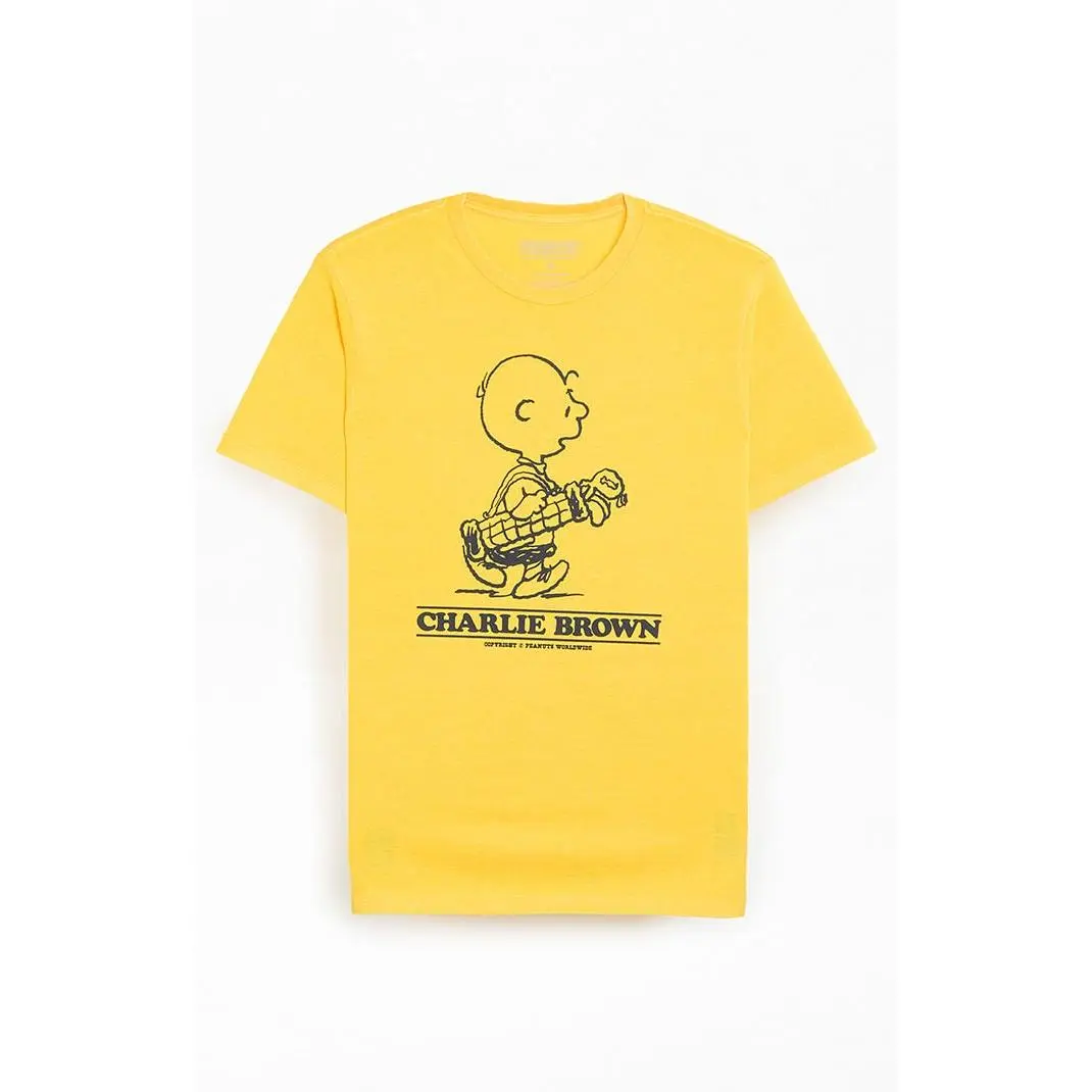 PacSun Men's Peanuts Charlie Golf T-Shirt - Multicolor