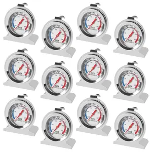 12Pcs Oven Thermometer 100-600°F/50-300°C Stainless Steel Kitchen Temperature Gauge for Cooking Grill Fry Baking