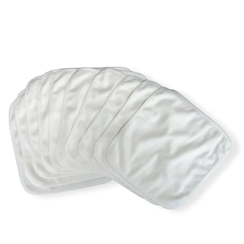 Reusable Bamboo & Cotton Cloth Wipes 10pk