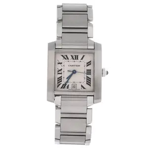 Pre-owned Cartier Tank Francaise Automatic Watch Stainless Steel 28 by Rebag