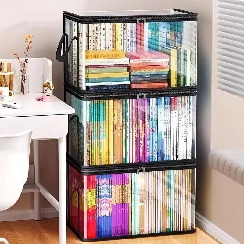 【 Free Shipping 】Large Clear Thick Plastic Storage Box with Hinged Lid, Heavy-Duty Durable High Capacity Organizer, Perfect for Home, Camping, Travel, Attic and Moving