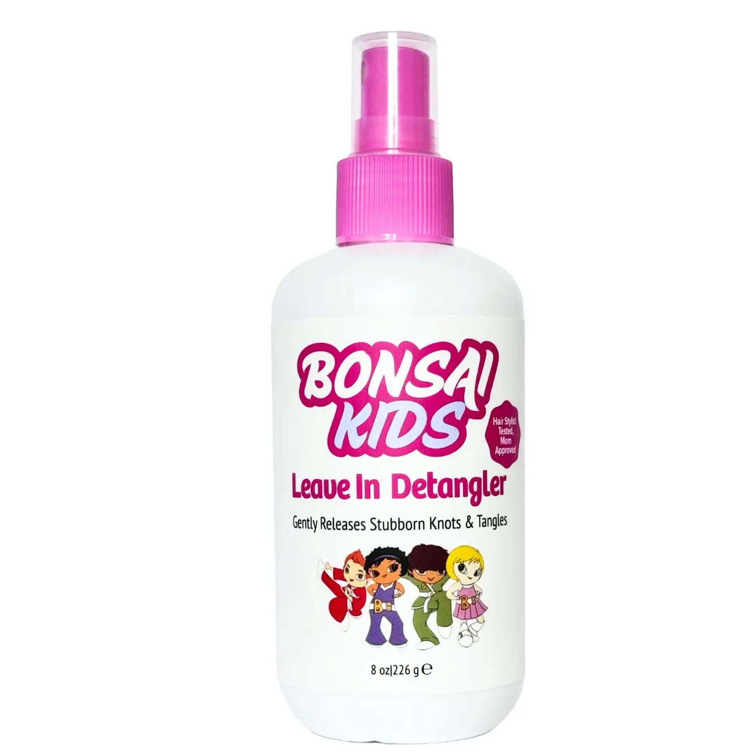 Bonsai Kids Hair Care Girls' Biodegradable Alcohol-Free Haircare Detangler Spray - Tangle-Free, Knot-Resistant for Children's Wavy Hair
