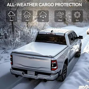 YITAMOTOR Soft Roll-Up / Hard Tri-fold All-Weather Cargo Protection Truck Bed Tonneau Cover for Chevy Silverado & GMC Sierra 2019-2024 Bed Without Multi-Flex Tailgate - Car Accessories