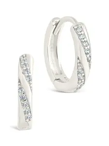 Sterling Silver Adelise Micro Hoops