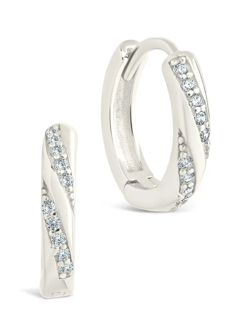 Sterling Silver Adelise Micro Hoops