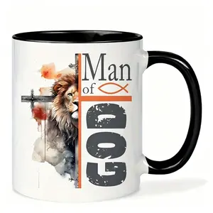 Man Of God 11 oz Mug Sublimation Design PNG File, Man of God 11 & Oz Mug Wrap, Religious Bible Verse 11oz Mug, Christian Mug Wrap