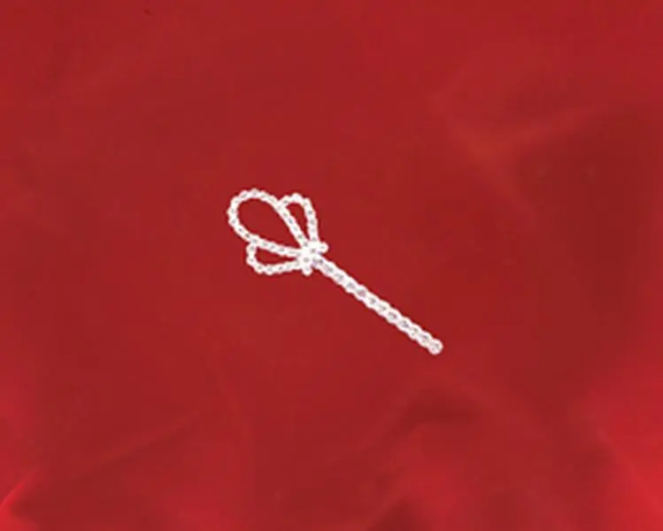 Round Scepter Silver Rhinestone Pin