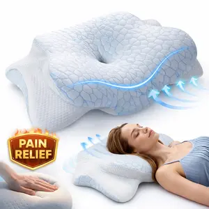 Cooling Pillows for Sleeping Bed Pillows for Side Back Stomach Hot Sleepers Cold Pillow with Removable Washable Cover Customizable Comfort Ergonomic Support